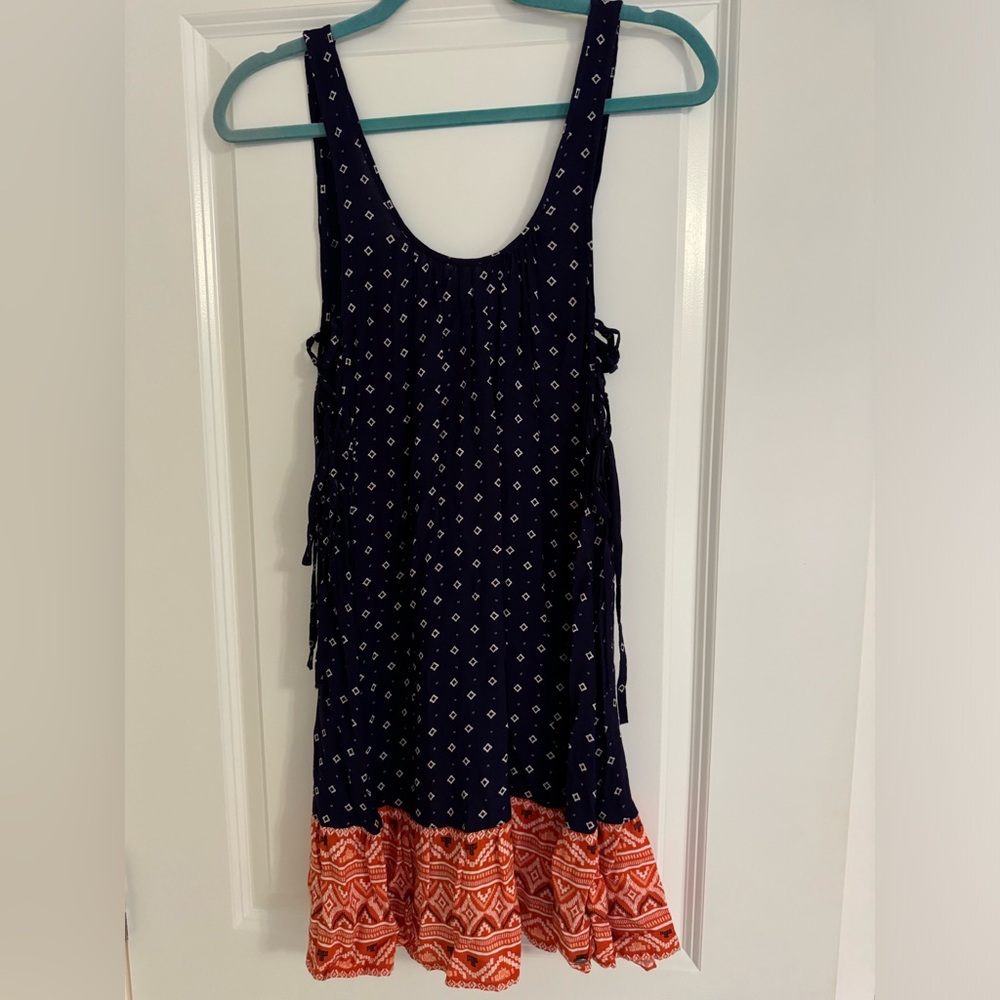 Roxy sleeveless dress with side tie detail size small